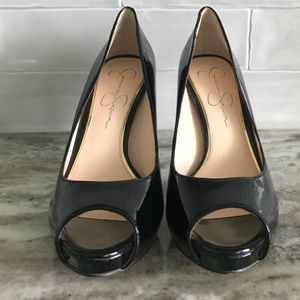 Jessica Simpson peep toe pumps